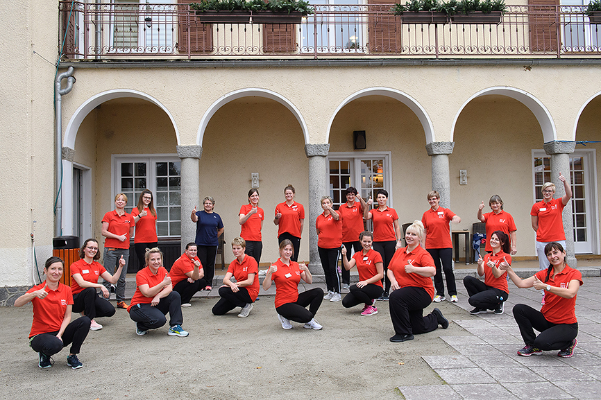 The staff of the physiotherapy and occupational therapy in the GLG Clinic Wolletzsee